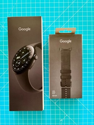 Google Pixel Watch 4 (45mm, Wi-Fi)   Matte Black / Obsidian   Top-Zustand Bundle
