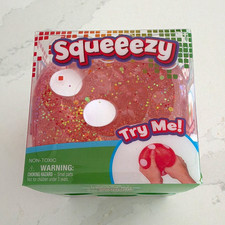 Squeezy Red Glitter Stress Ball Squishy Squeeze Toy, Ages 4-7