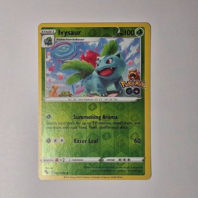 Ivysaur 002/078 Uncommon Pokemon GO Pokemon Reverse Holo Near Mint
