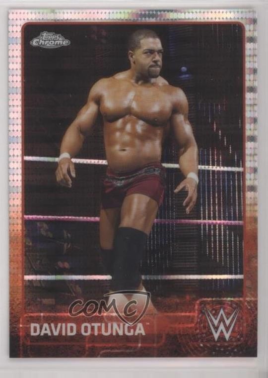 2015 Topps Chrome WWE Pulsar Refractor 63/75 David Otunga #21 12bz