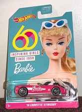 HOT WHEELS 2019 1/64 60 TH ANNIVERSARY BARBIE PINK '14 CORVETTE STINGRAY RARE 