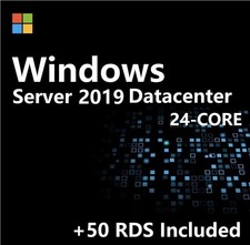 Windows Server 2019 DATACENTER 24-CORE 10 CALs 50 RDS/RDP CALs P71-09042