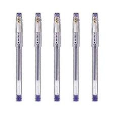 Pilot Hi Tec C 025 Gel Ink Pen Set of 5 Blue Hyper Fine Point 0.25mm