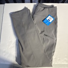 Columbia WMS L Fleece Lined Active Fit Straight Leg Pants City Grey NEW W/ TAGS 
