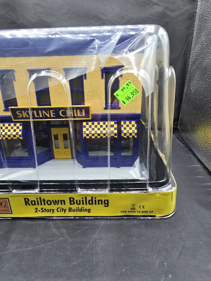 Rail King Railtown Building Skyline Chili 2 Story With LED Lights MTH NEW RARE  - Image 3 of 4
