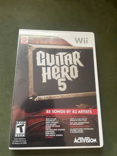 Guitar Hero 5 (Nintendo Wii, 2009) Complete w/Manual