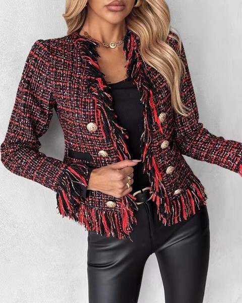 Women Pinko Blazer Black Red Cotton 36 / S / 44