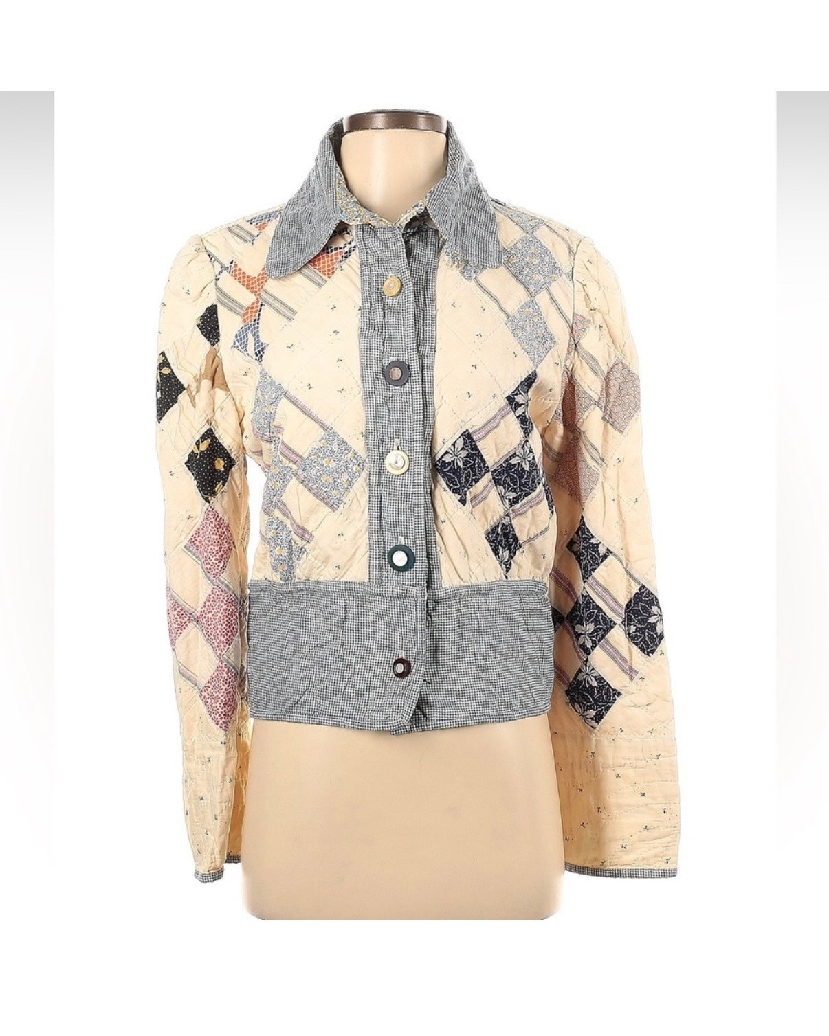 Lady Lancaster Quilted Patchwork Jacket Multicolo… - image 1