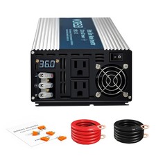 2500W Pure Sine Wave Inverter 36V DC to 110V 120V AC Power Converter with LED...