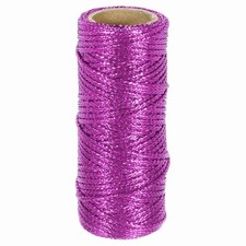 1.5mm Metallic Bakers String, Metallic Bakers Twine, Purple, 27Yards