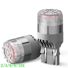 7443 7444 Red LED Bulb Brake Tail Stop Parking Light 7440 T20 Bright Lamp 2/10x