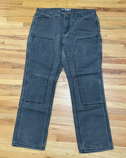 Carhartt 1889 Women's 16 Gray Pant Cotton Carpenter Double Knee Slim Straight