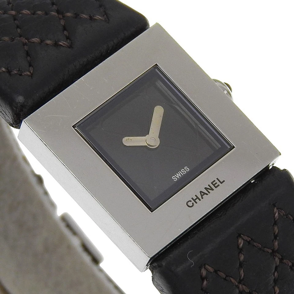 CHANEL Matelasse Watches H0116 blackDial Stainless Steel/leather Quartz An... - Image 3 of 4