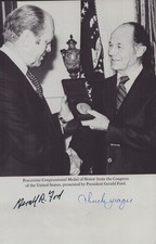GERALD R. FORD - AUTOGRAPHED SIGNED PHOTOGRAPH CO-SIGNED BY:  CHUCK YEAGER