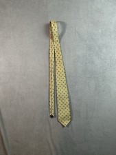 BROOKS BROTHERS Makers Silk tie Made in USA Gold With Flowers