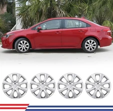 4-pack 16" Wheel Covers Hubcaps Chrome For 2009-2025 Toyota Corolla R16 Tire