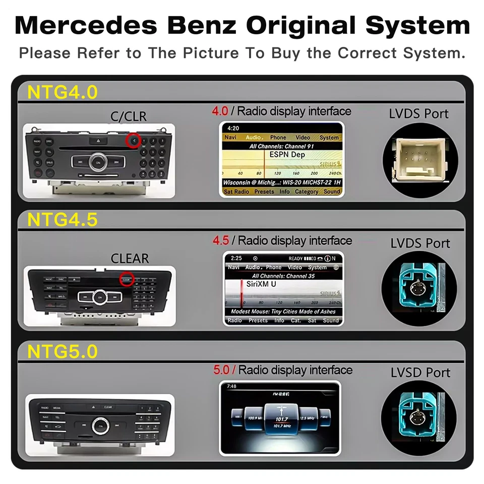 8.8" Wireless Android Auto CarPlay AirPlay Display for Mercedes C W204 NTG4.5 - Image 3 of 4