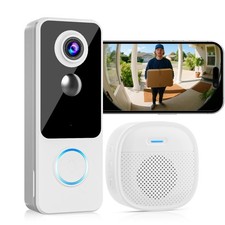 Doorbell Camera Wireless,2K FHD Head-to-Toe Video, no Subscription,Two-Way Talk