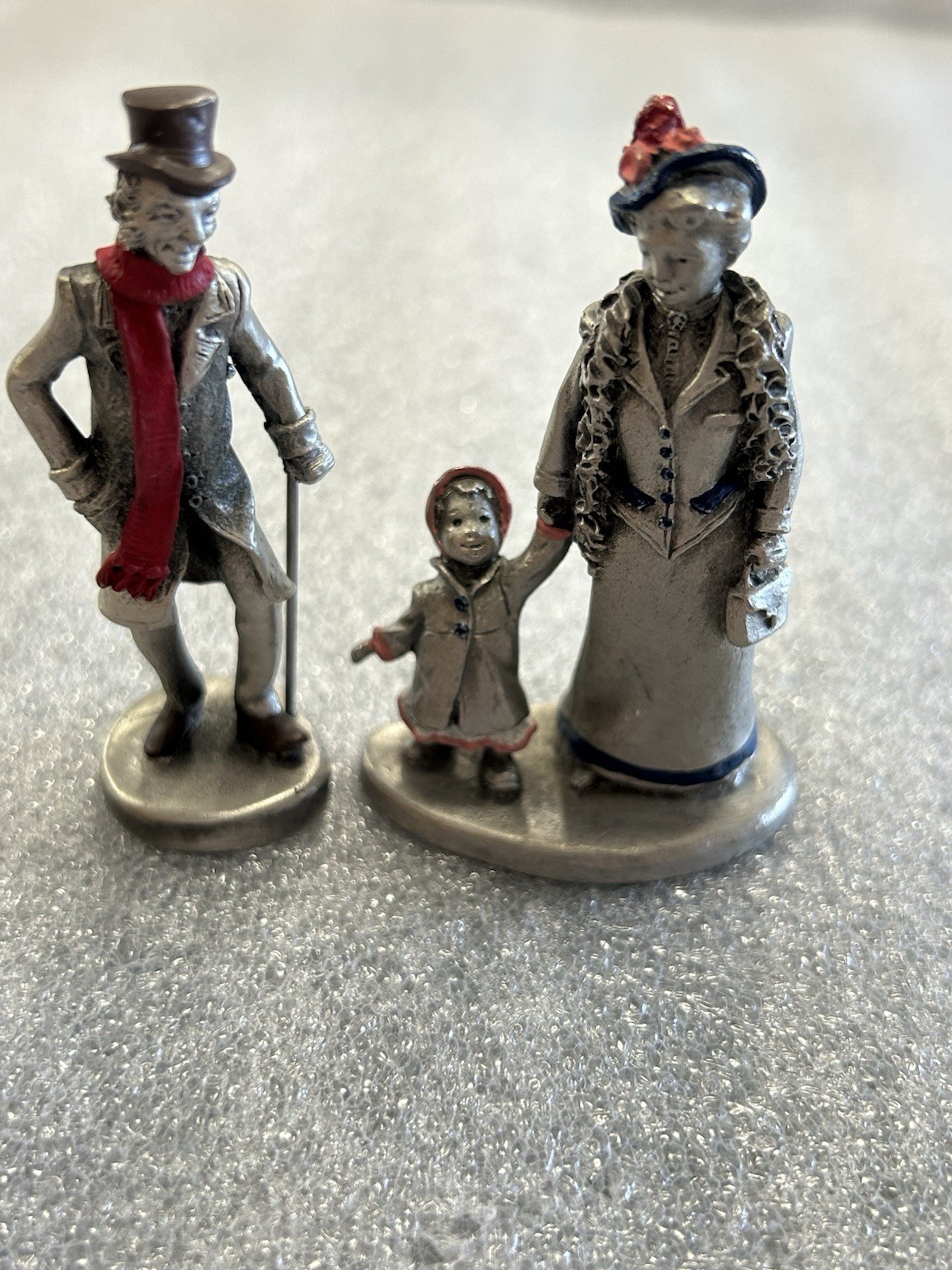 Hudson Pewter Villagers 2pc Set #4835 & #4836 Grandpa & Grandma Todd W/Sarah EUC