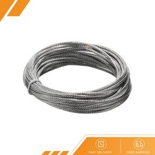 K-Type 2x0.5 Thermocouple Wire AWG 24 Braided Stainless Steel Insulation 33Ft