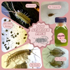 Pod Pack - Freshwater Isopods, Scuds, Ostracods, Daphnia, Copepods, Chlorella