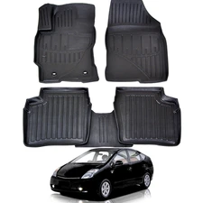 Floor Mats For Toyota Prius (2004-2009) Custom Fit  All Weather Liners Black Set