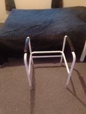 Toilet surround safety frame rail mobility aid with armrests Height adjustable