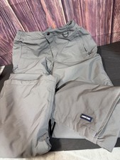 Land  s End Gray Snow Pants/ Ski Pants-Zipper Fly /Ankles, Elastic Waist Size 14S