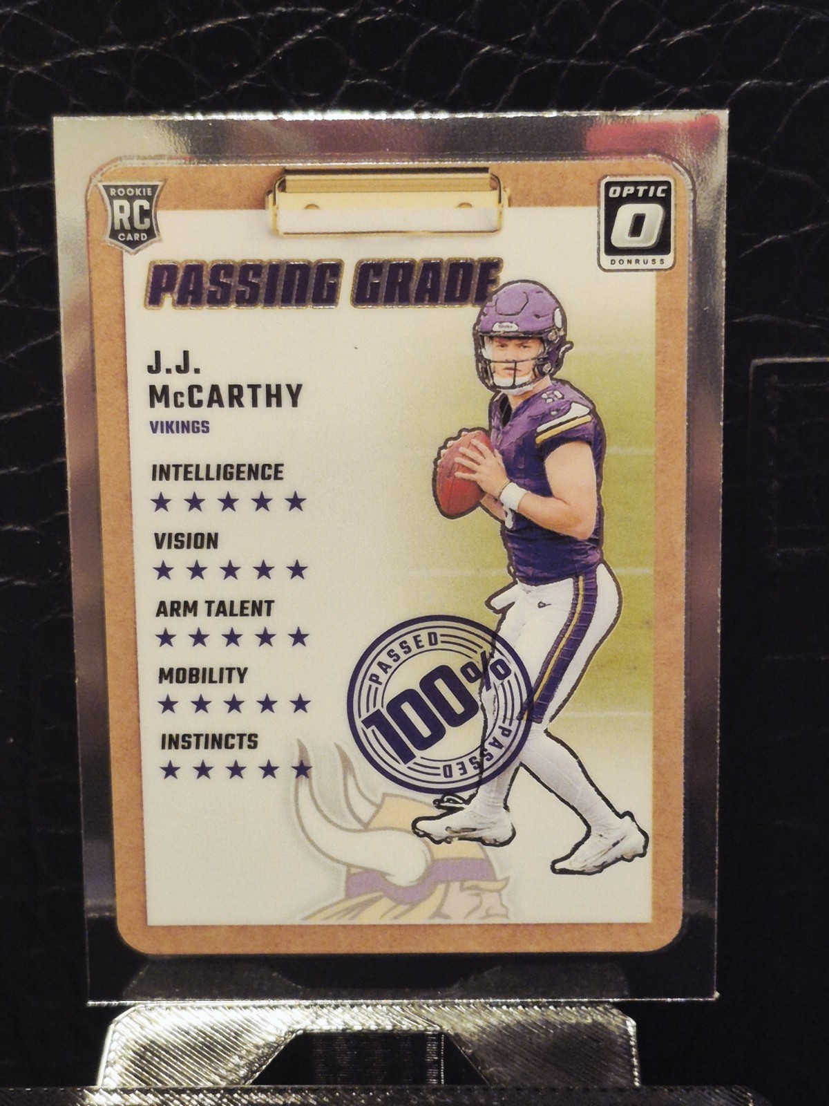 2024 Panini Donruss Optic - JJ McCarthy Passing Grade Rookie Card RC #6 Vikings