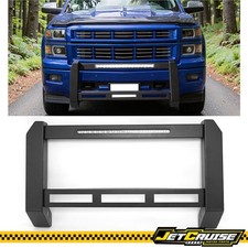 For 07-19 Chevy Silverado Gmc Sierra 1500 Bull Bar Push Grille Guard Wled Light
