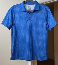 Apt. 9 Top Golf Polo Blue Geometric Athletic Performance Gym Women's Medium