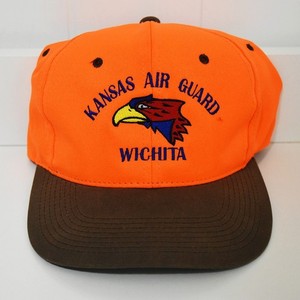 Kansas Air National Guard Smoky Hill Bomb Range Snapback Trucker Hat rare vtg