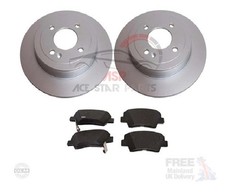 FOR KIA RIO MK3 UB 2012-2016 REAR BRAKE DISCS & PADS SET NEW - SOLID 262MM DISCS