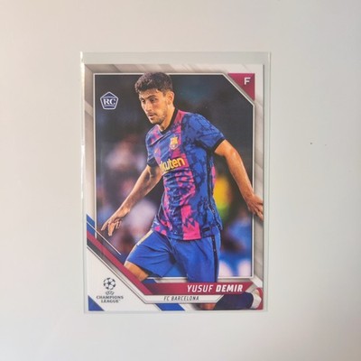 2021-22 Topps Chrome Flagship Champions League Yusuf Demir Rookie RC Base 140