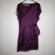 NWT $500 Alice + Olivia Silk Burgundy Mini Dress
