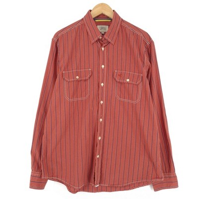 Camel Active Mens Shirt Red Check Cotton Button Up Casual Everyday Uw0 Size L