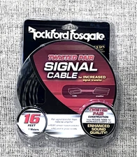 Rockford Fosgate RFI-16 Twisted Pair Signal Cable 16' (4.8 Meters) RCA Cable