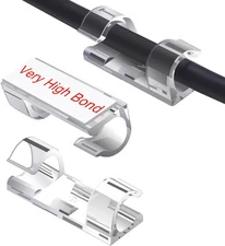 40PCS Strong Adhesive Cable Clips Clear, Premium Wire Holders for Wall, clear 