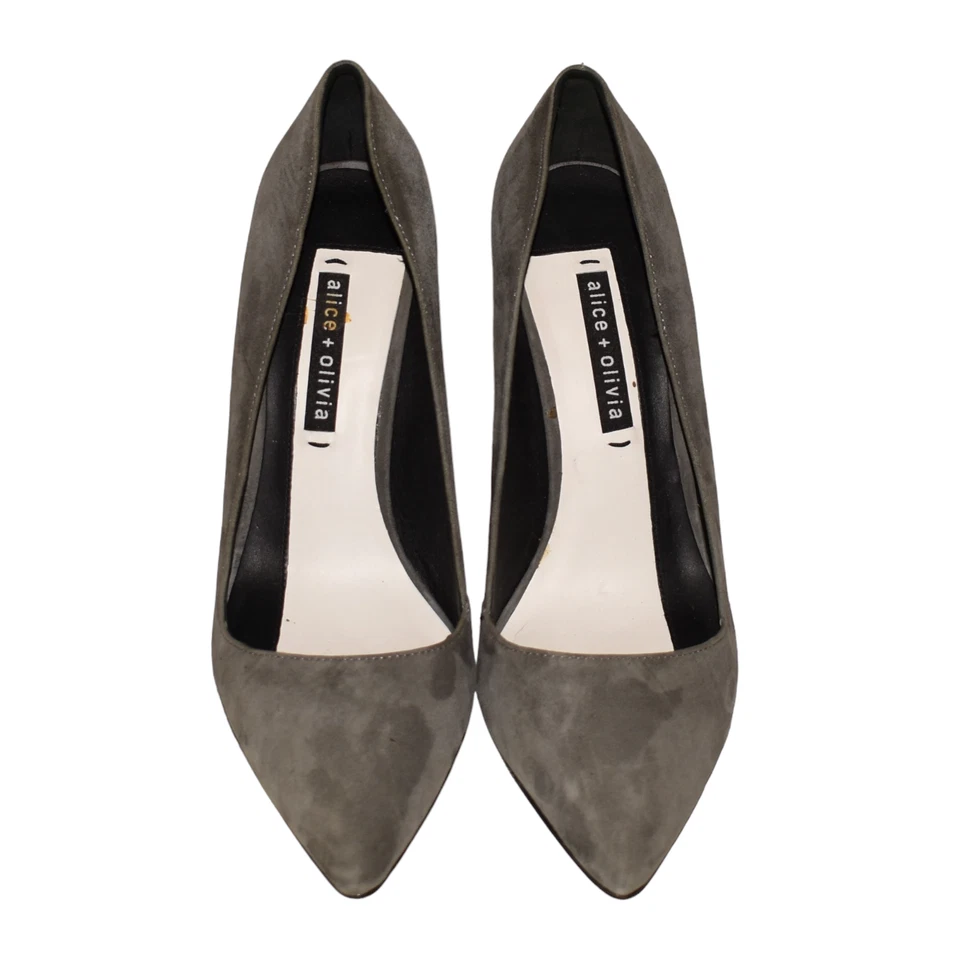 ALICE + OLIVIA US$ 495 Dina camurça salto agulha detalhe de cadarço UE 41/EUA 10 - Imagem 4 de 4