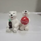 Vintage Gibson Coca-Cola Polar Bear Salt and Pepper Shaker Set