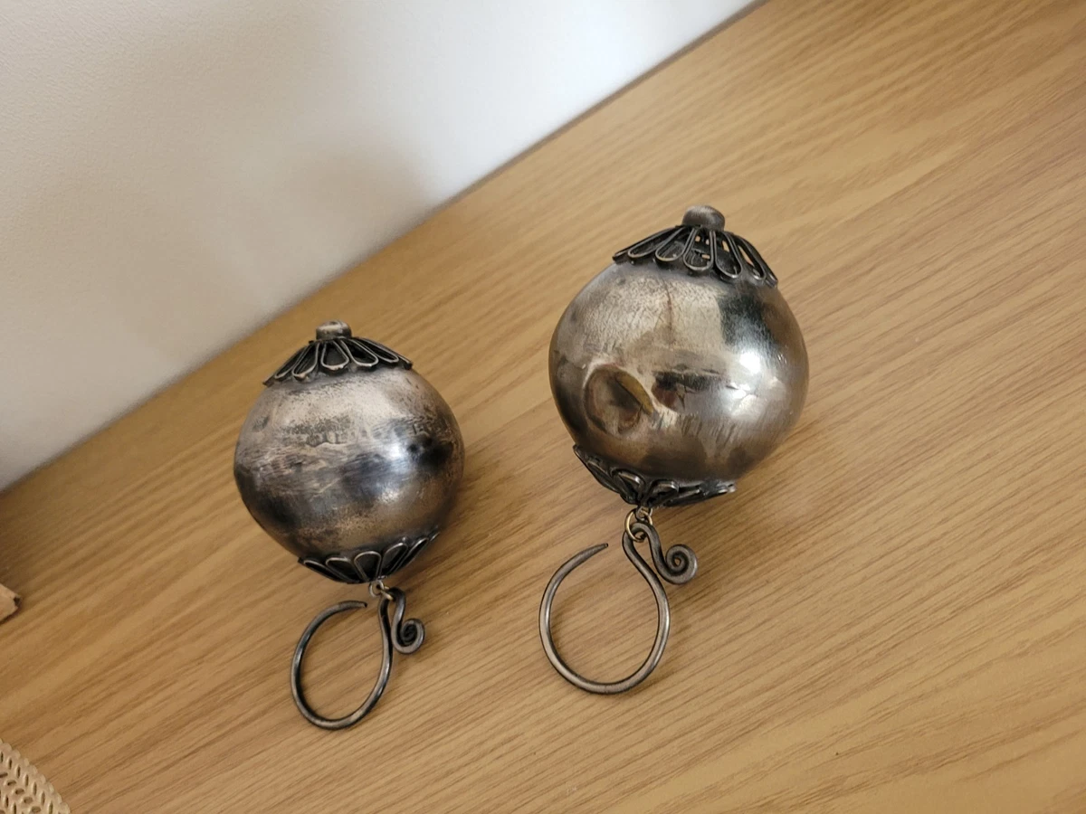 Lot De 18 Boules De Noël Anciennes – Rouge Et Doré – Verre – En Boîte
