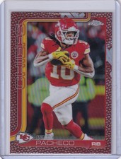 Topps 2025 Chrome Pigskin Refractor Isiah Pacheco #149 Kansas City Chiefs NFL