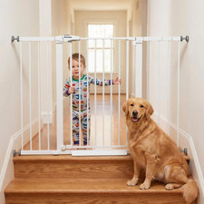 36" Extra Tall Baby Gate for Stairs, 29.7-54.2" Wide Dog Gate for Doorways, Walk