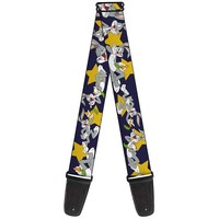 Guitar Strap - Bugs Bunny Poses/Stars Navy (Us Import) ACC NEU