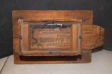 antique primitive folk art handmade queen bee box apiary wood & glass advertisin