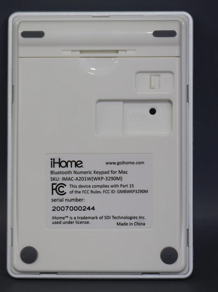 iHome Wireless Bluetooth 3.0 Slim Numeriic Keypad Wide 20 Keys - Silver - Image 3 of 3