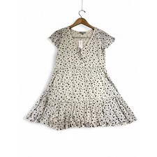 American Eagle Floral Tie-Front Tiered Midi Dress XS