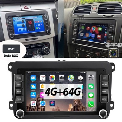Android 15 Carplay Autoradio 64GB GPS Navi DAB+ Für VW Golf V 5 6 Passat Polo 6R