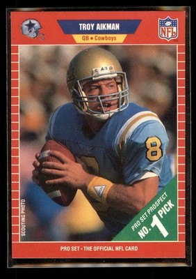1989 Pro Set Troy Aikman #490 Rookie
