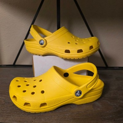 Crocs Classic Clog Lemon Yellow Mens 5 Womens 7 Unisex Comfort Slip On Shoes